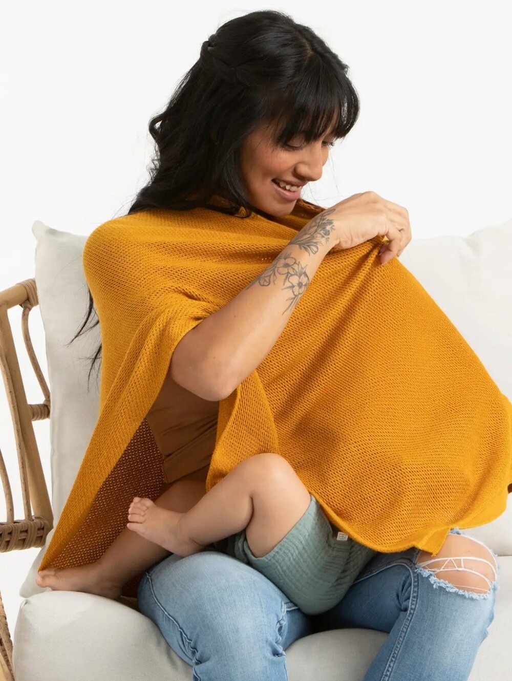 We Are Amma Cocoon Honey 7 in 1 Knit Nursing Cover